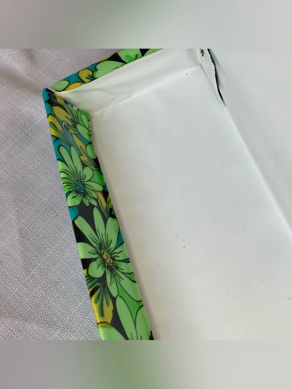 Pair of Vintage Flower Power Vinyl Stationery Boxes!